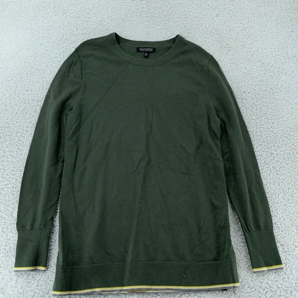 Banana Republic Sweater Extra Fine Merino Wool Mens Medium Lightweight Pullover